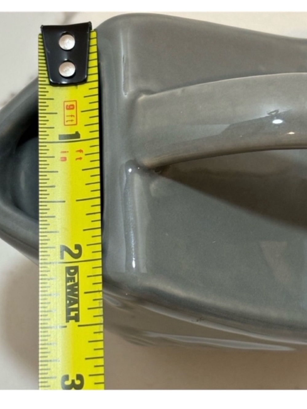 Ceramic Bird Cream Pitcher Grey Coffee Accessory Farmhouse Cottagecore Decor - Picture 7 of 8